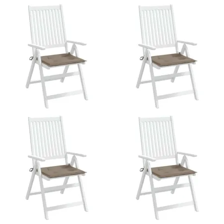 Coussins de chaise jardin lot de 4 taupe 50x50x4cm tissu oxford