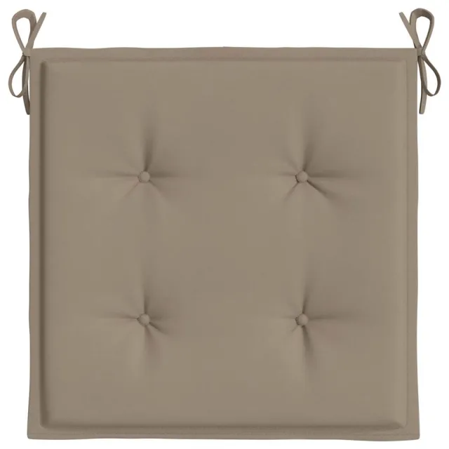 Coussins de chaise jardin lot de 4 taupe 50x50x4cm tissu oxford