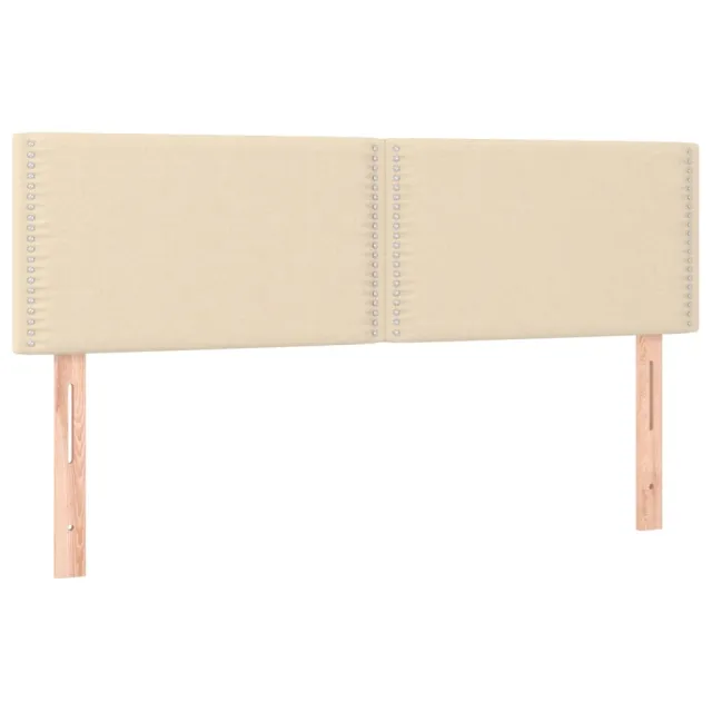 Sommier à lattes de lit avec matelas Crème 140x200 cm Tissu