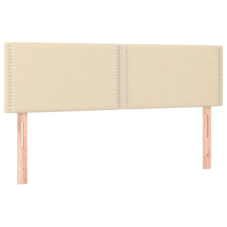 Sommier à lattes de lit avec matelas Crème 140x200 cm Tissu