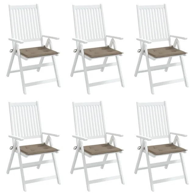 Coussins de chaise jardin lot de 6 taupe 50x50x4cm tissu oxford