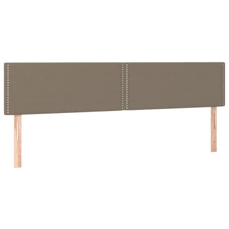 Sommier à lattes de lit avec matelas Taupe 200x200 cm Tissu