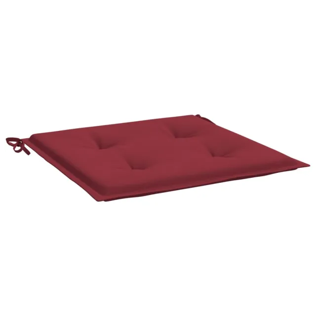 Coussins de chaise de jardin lot de 4 rouge bordeaux 50x50x4 cm