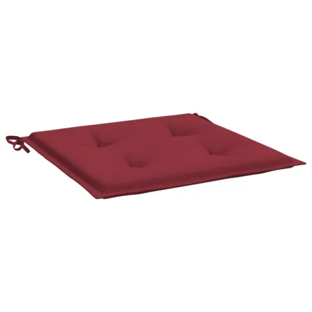 Coussins de chaise de jardin lot de 4 rouge bordeaux 50x50x4 cm
