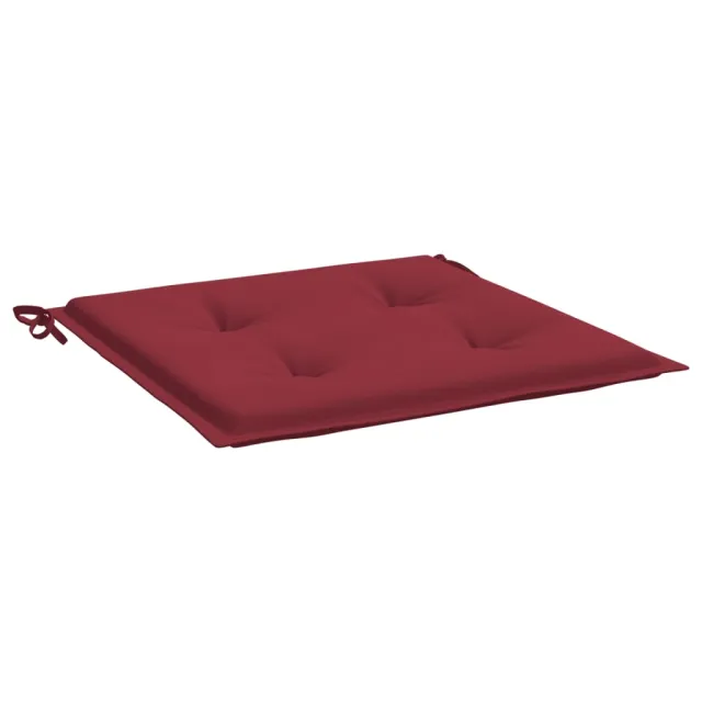 Coussins de chaise de jardin lot de 6 rouge bordeaux 50x50x4 cm