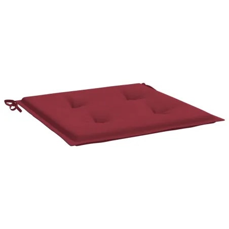 Coussins de chaise de jardin lot de 6 rouge bordeaux 50x50x4 cm