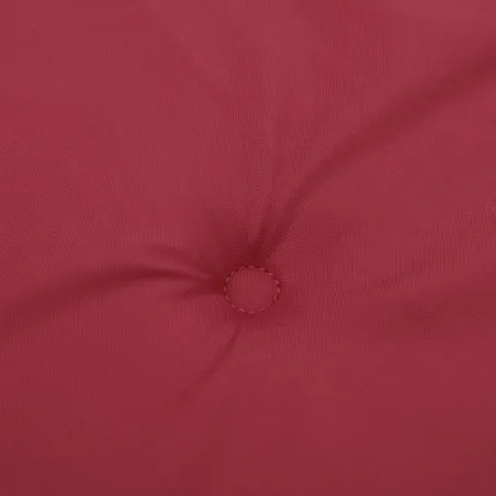 Coussins de chaise de jardin lot de 6 rouge bordeaux 50x50x4 cm