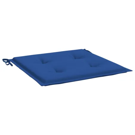 Coussins de chaise de jardin lot de 4 bleu royal 50x50x4 cm