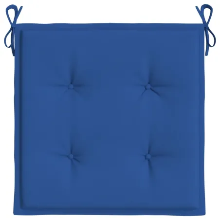 Coussins de chaise de jardin lot de 6 bleu royal 50x50x4 cm