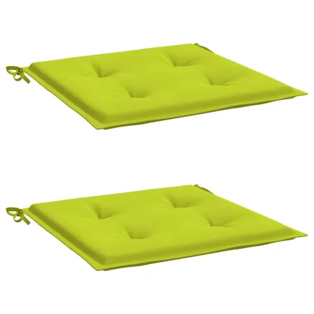 Coussins de chaise de jardin lot de 2 vert vif 50x50x4 cm