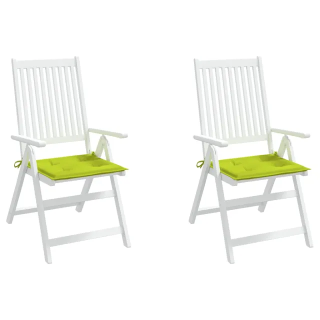 Coussins de chaise de jardin lot de 2 vert vif 50x50x4 cm