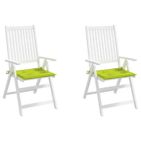 Coussins de chaise de jardin lot de 2 vert vif 50x50x4 cm