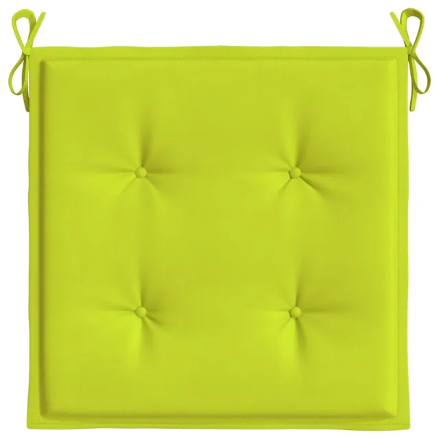Coussins de chaise de jardin lot de 6 vert vif 50x50x4 cm