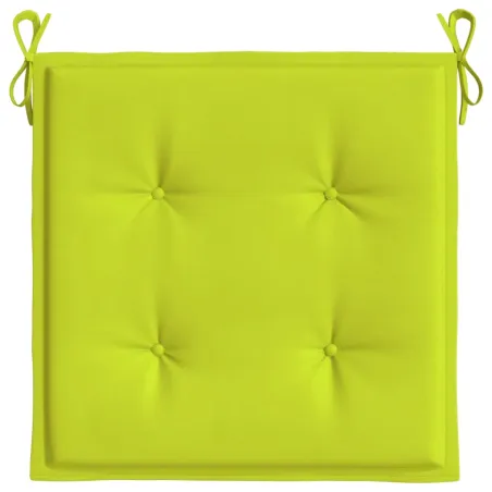 Coussins de chaise de jardin lot de 6 vert vif 50x50x4 cm
