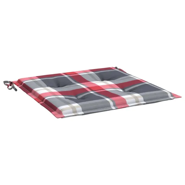 Coussins de chaise de jardin lot de 6 carreaux rouges 50x50x4cm