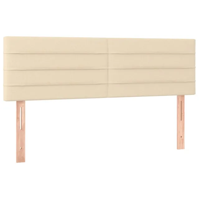 Sommier à lattes de lit avec matelas Crème 140x200 cm Tissu