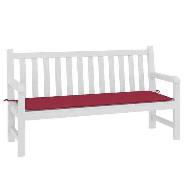 Coussin de banc de jardin rouge bordeaux 150x50x4 cm
