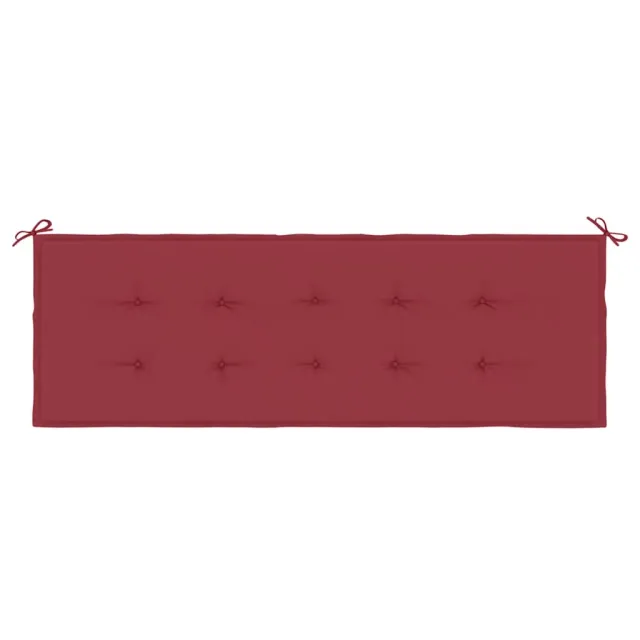 Coussin de banc de jardin rouge bordeaux 150x50x4 cm