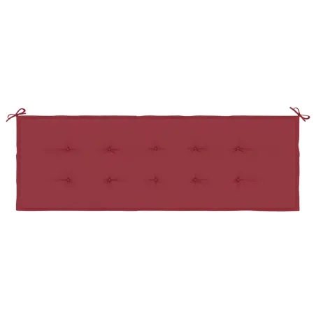 Coussin de banc de jardin rouge bordeaux 150x50x4 cm