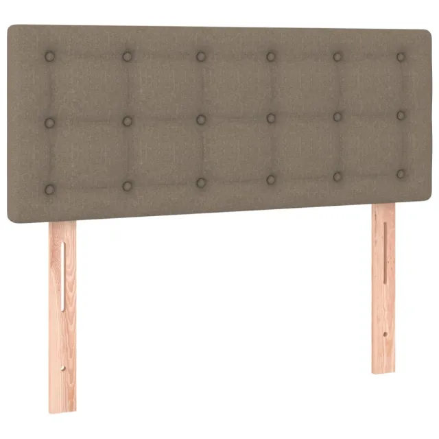 Sommier à lattes de lit avec matelas Taupe 90x190 cm Tissu