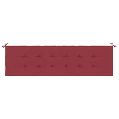 Coussin de banc de jardin rouge bordeaux 180x50x3 cm