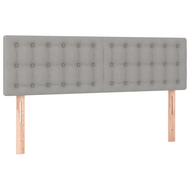 Sommier à lattes de lit avec matelas Gris clair 140x200cm Tissu