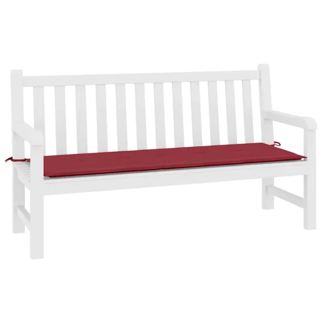 Coussin de banc de jardin rouge bordeaux 200x50x4 cm
