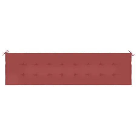 Coussin de banc de jardin rouge bordeaux 200x50x4 cm