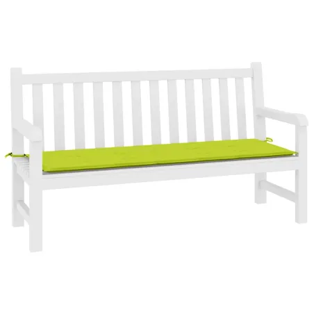 Coussin de banc de jardin vert brillant 200x50x4cm tissu oxford