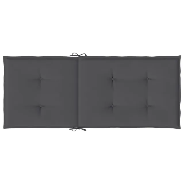 Coussins de chaise de jardin à dossier haut lot de 6 anthracite