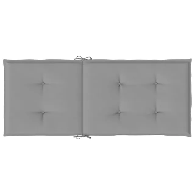Coussins de chaise de jardin à dossier haut lot de 6 gris tissu
