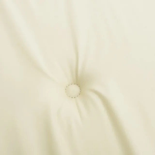 Coussins de chaise de jardin dossier haut lot de 6 crème tissu