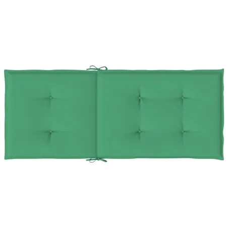 Coussins de chaise de jardin à dossier haut lot de 6 vert tissu