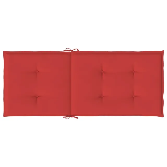 Coussins de chaise de jardin dossier haut lot de 6 rouge tissu