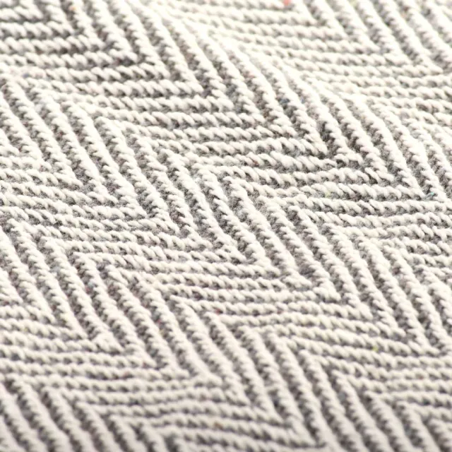 Couverture coton à chevrons 125x150 cm Gris