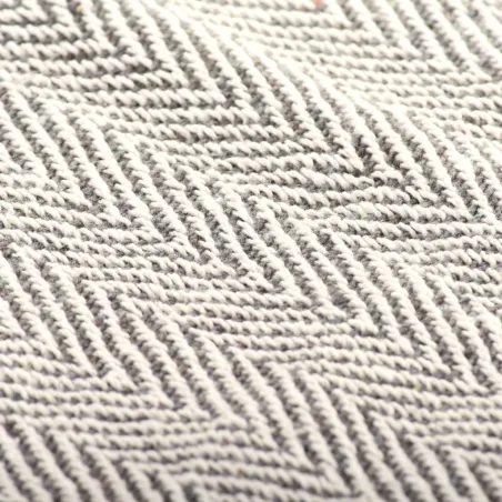 Couverture coton à chevrons 125x150 cm Gris