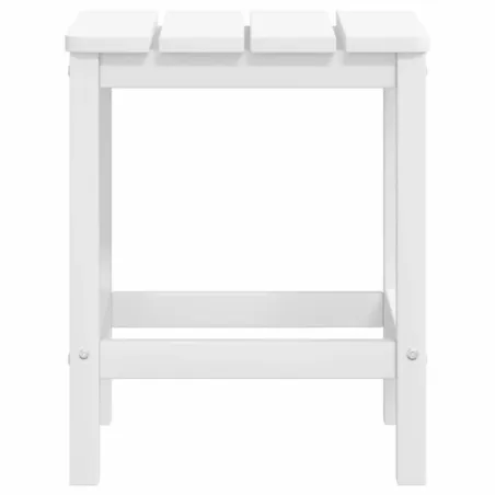 Chaise de jardin Adirondack repose-pied table PEHD Blanc