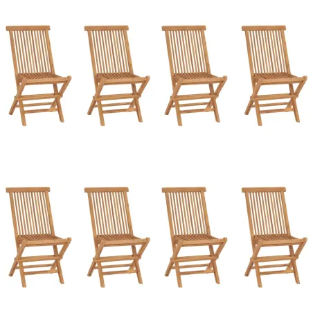 Chaises pliables de jardin lot de 8 Bois de teck solide