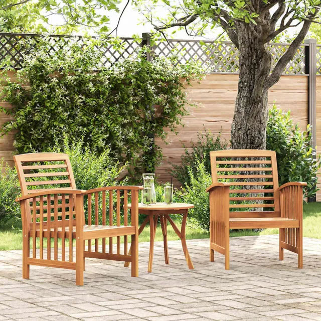 Chaises de jardin lot de 2 Bois d'acacia massif