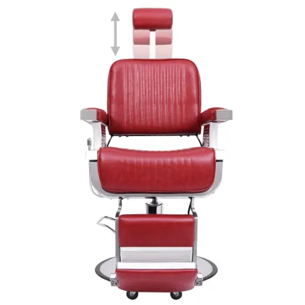 Chaise de barbier Rouge 68x69x116 cm Similicuir 2