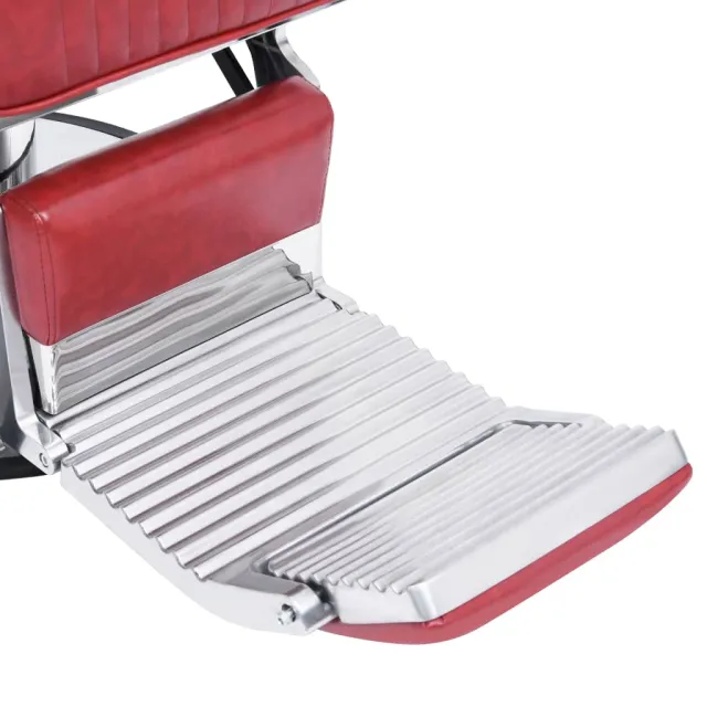 Chaise de barbier Rouge 68x69x116 cm Similicuir