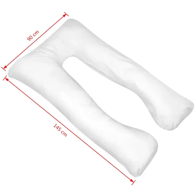 Coussin de grossesse 90 x 145 cm Blanc