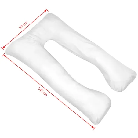 Coussin de grossesse 90 x 145 cm Blanc