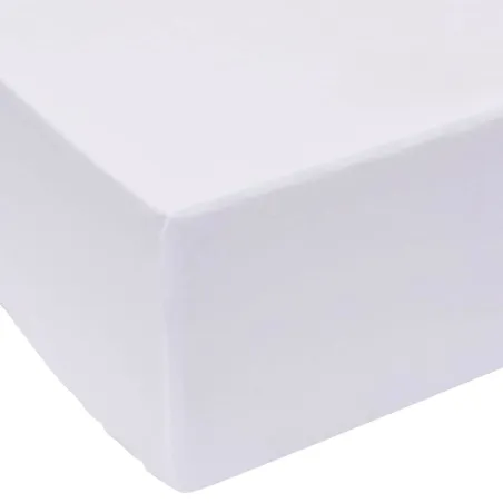 Drap Housse Blanc 200 x 160 cm Coton