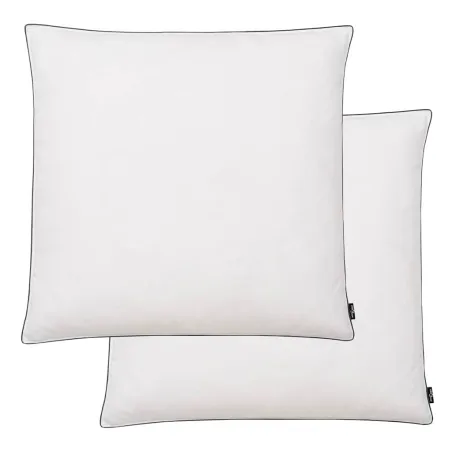 Oreiller lot de 2 Remplissage de duvet 80 x 80 cm Blanc