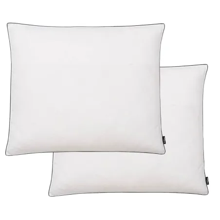 Oreiller lot de 2 Remplissage de duvet 70 x 60 cm Blanc
