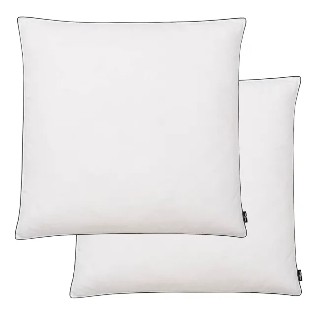 Oreiller lot de 2 Remplissage de duvet léger 80 x 80 cm Blanc