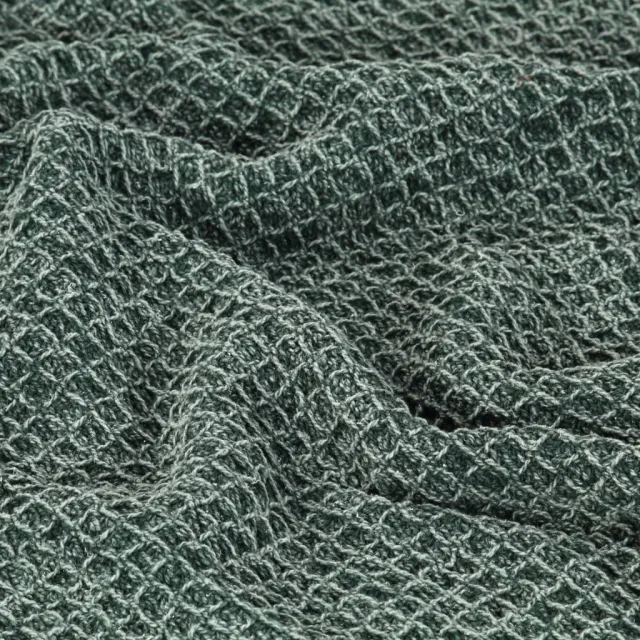 Couverture en coton 125 x 150 cm Vert foncé