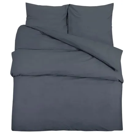 Ensemble de housse de couette Anthracite 140x200 cm Microfibre 2