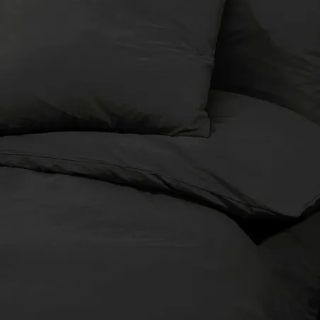 Ensemble de housse de couette Noir 140x200 cm Microfibre légère